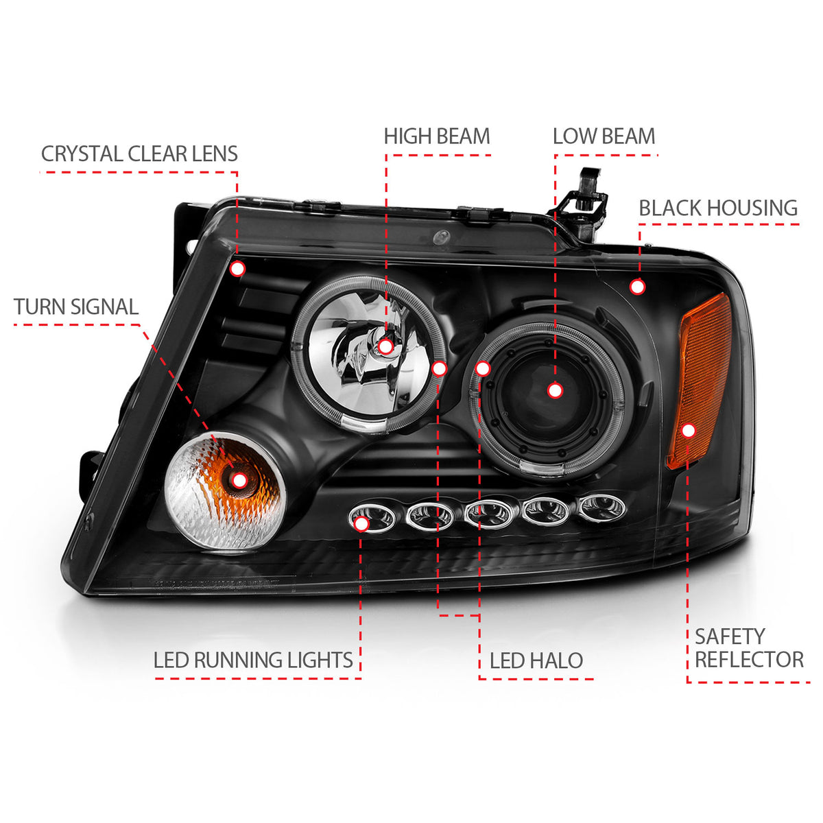ANZO USA 111204 - Headlight Set