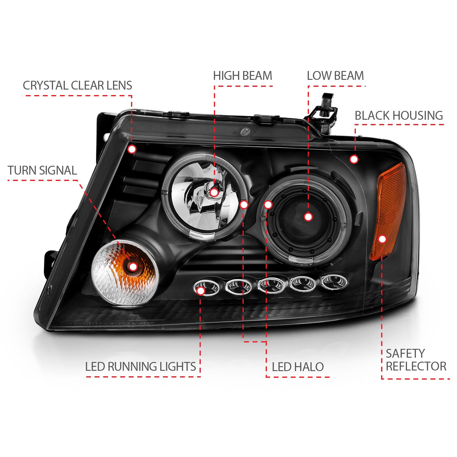 ANZO USA 111204 - Headlight Set