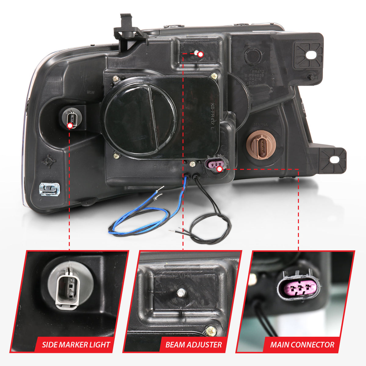 ANZO USA 111204 - Headlight Set