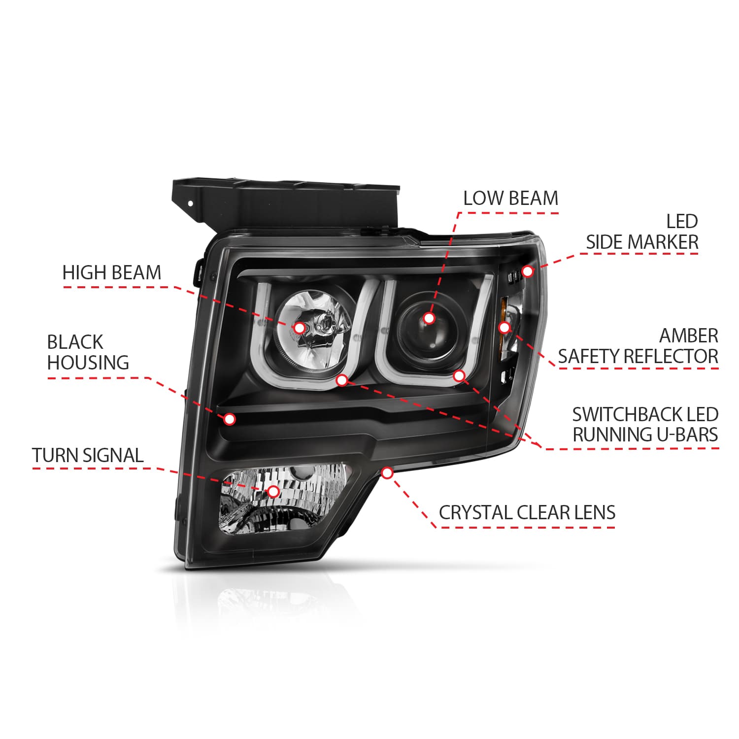 ANZO USA Electrical Lighting and Body ANZO USA 111383 Headlight Set