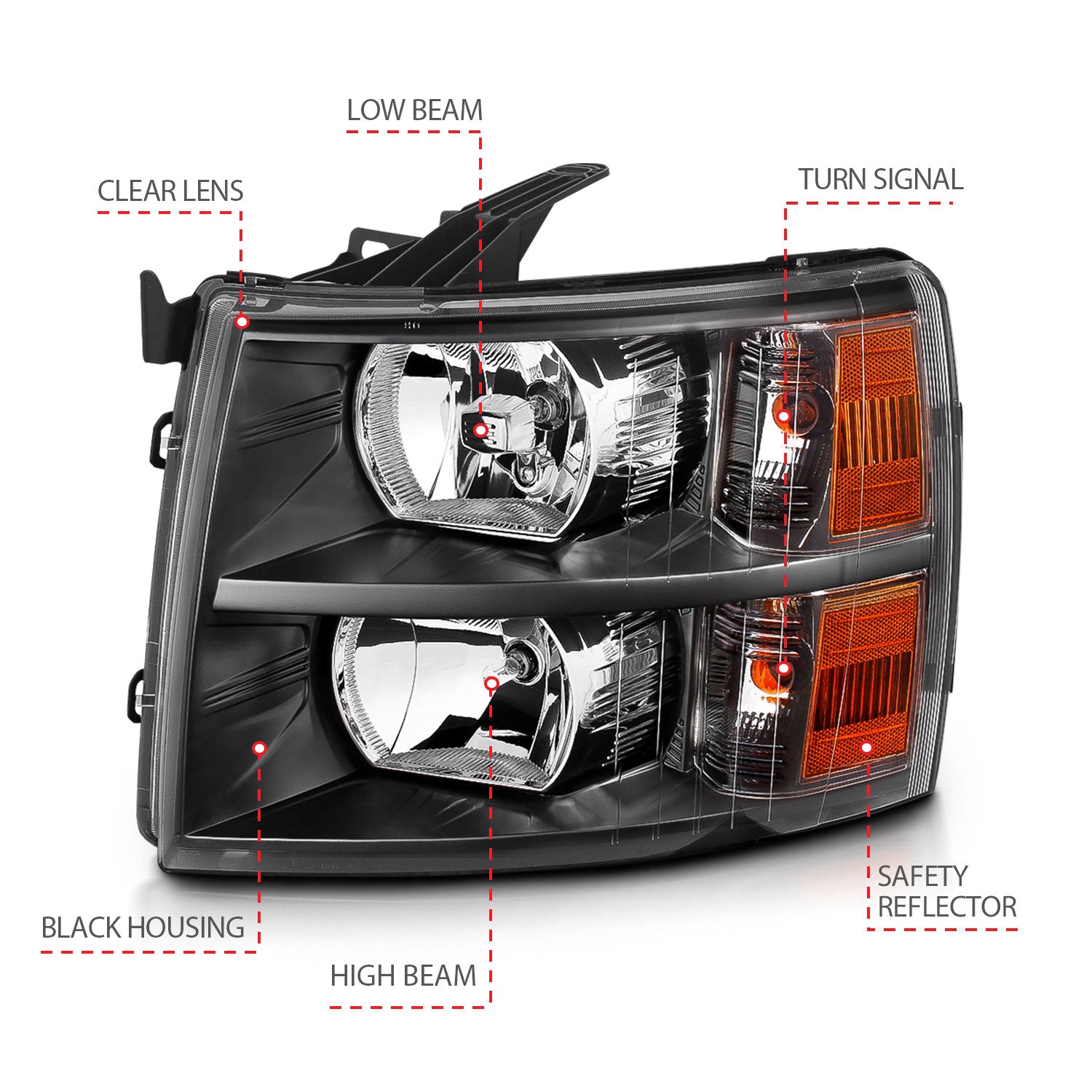 ANZO USA 111393 - Headlight Set