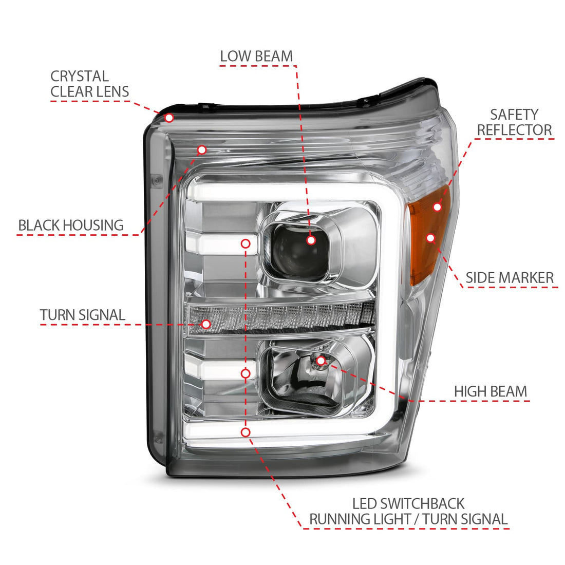 ANZO USA Electrical Lighting and Body ANZO USA 111407 Headlight Set