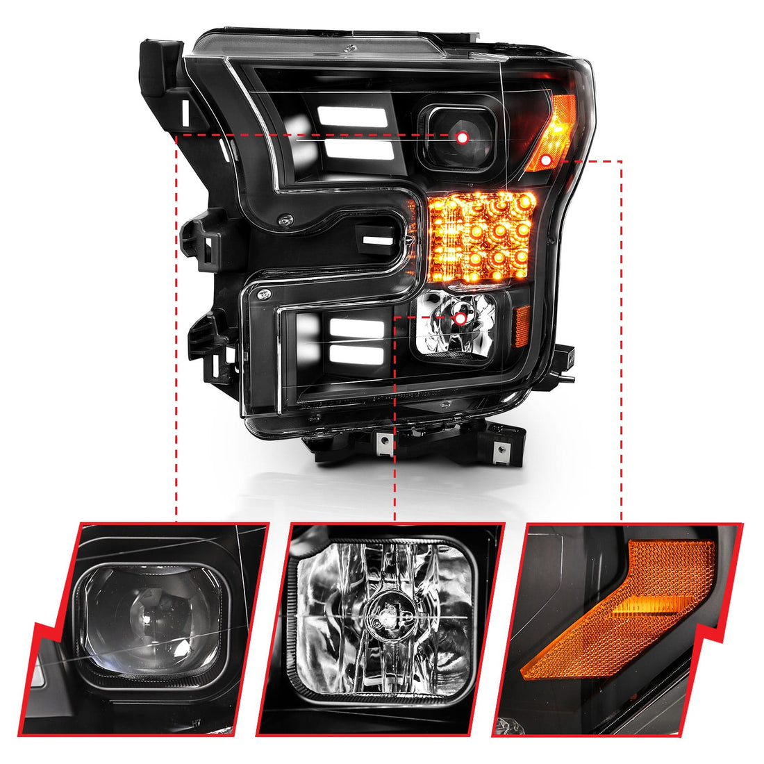 ANZO USA Electrical Lighting and Body ANZO USA 111408 Headlight Set
