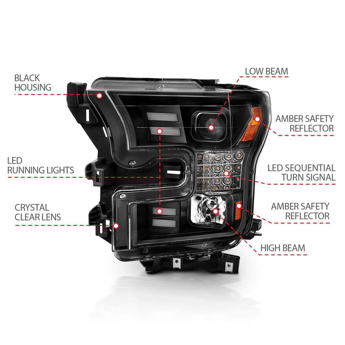 ANZO USA Electrical Lighting and Body ANZO USA 111408 Headlight Set