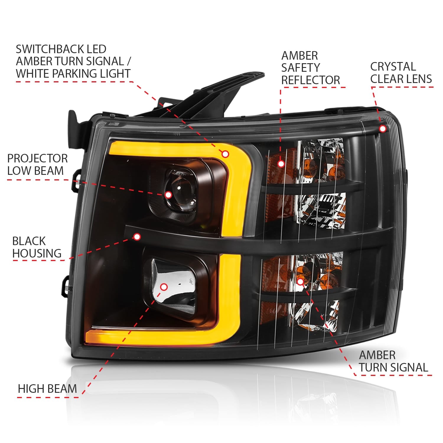 ANZO USA Electrical Lighting and Body ANZO USA 111410 Headlight Set