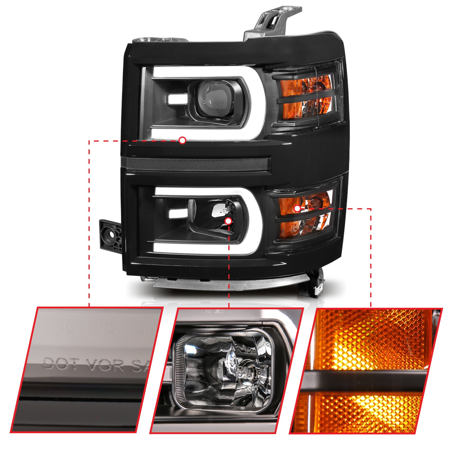 ANZO USA 111412 - Headlight Set