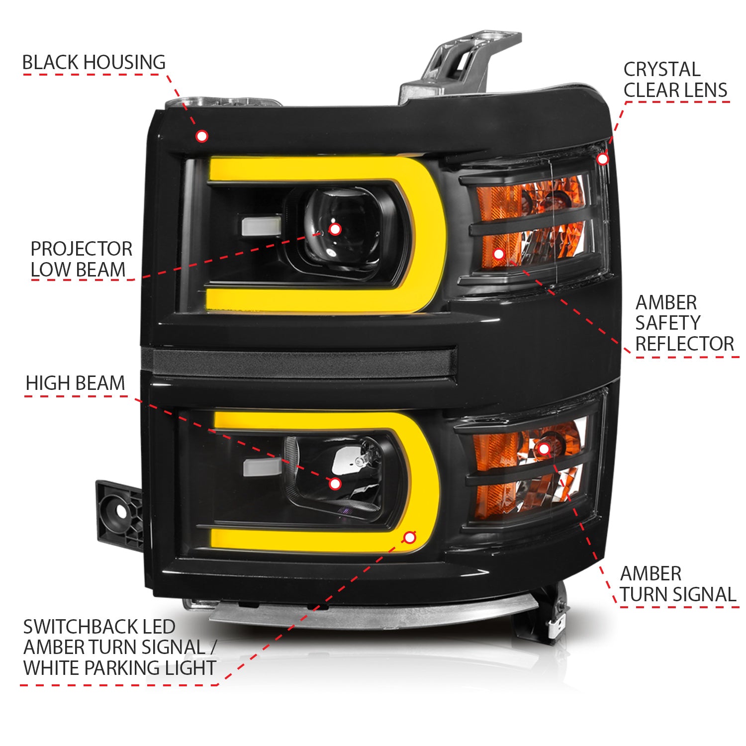 ANZO USA 111412 - Headlight Set