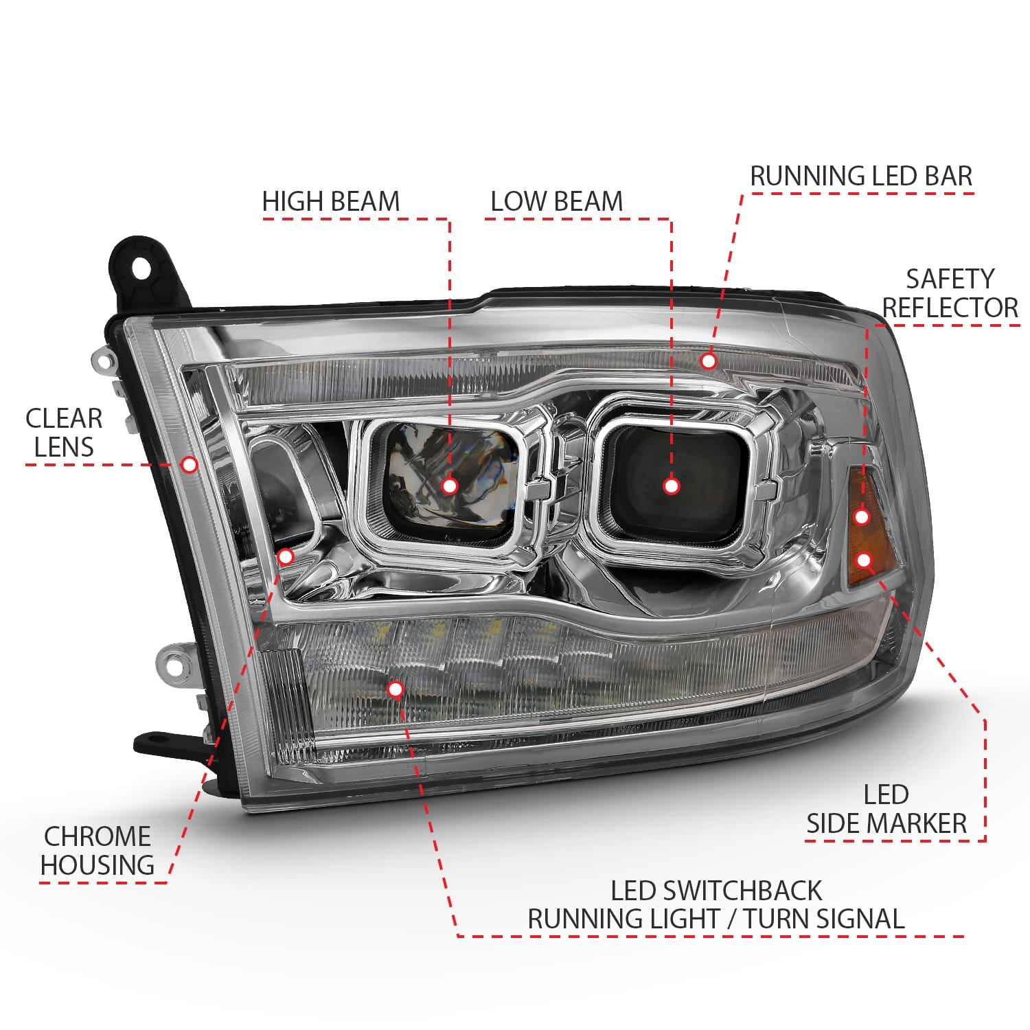 ANZO USA Electrical Lighting and Body ANZO USA 111442 Headlight Set