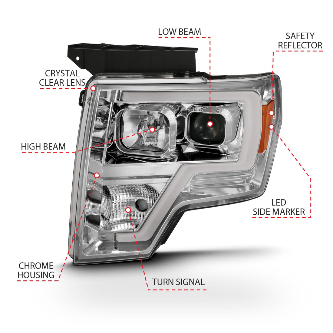 ANZO USA Electrical Lighting and Body ANZO USA 111444 Headlight Assembly