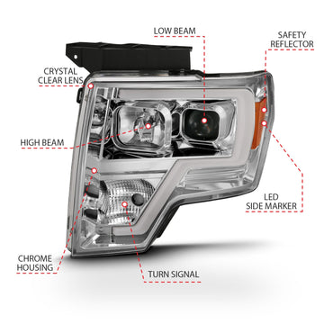 ANZO USA Electrical Lighting and Body ANZO USA 111444 Headlight Assembly