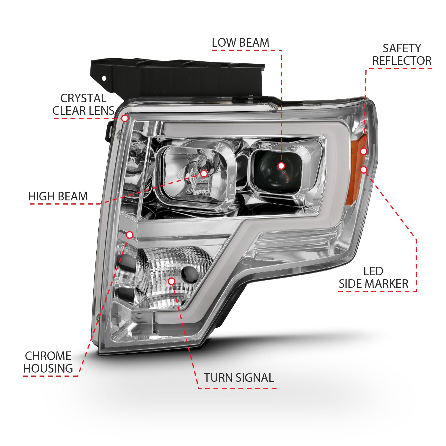 ANZO USA 111444 - Headlight Assembly