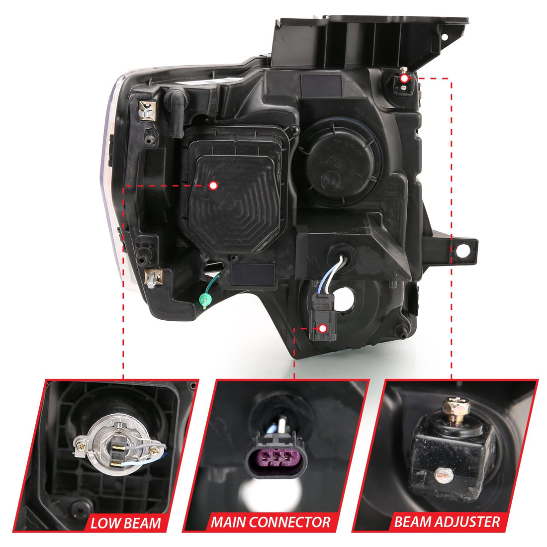 ANZO USA Electrical Lighting and Body ANZO USA 111444 Headlight Assembly