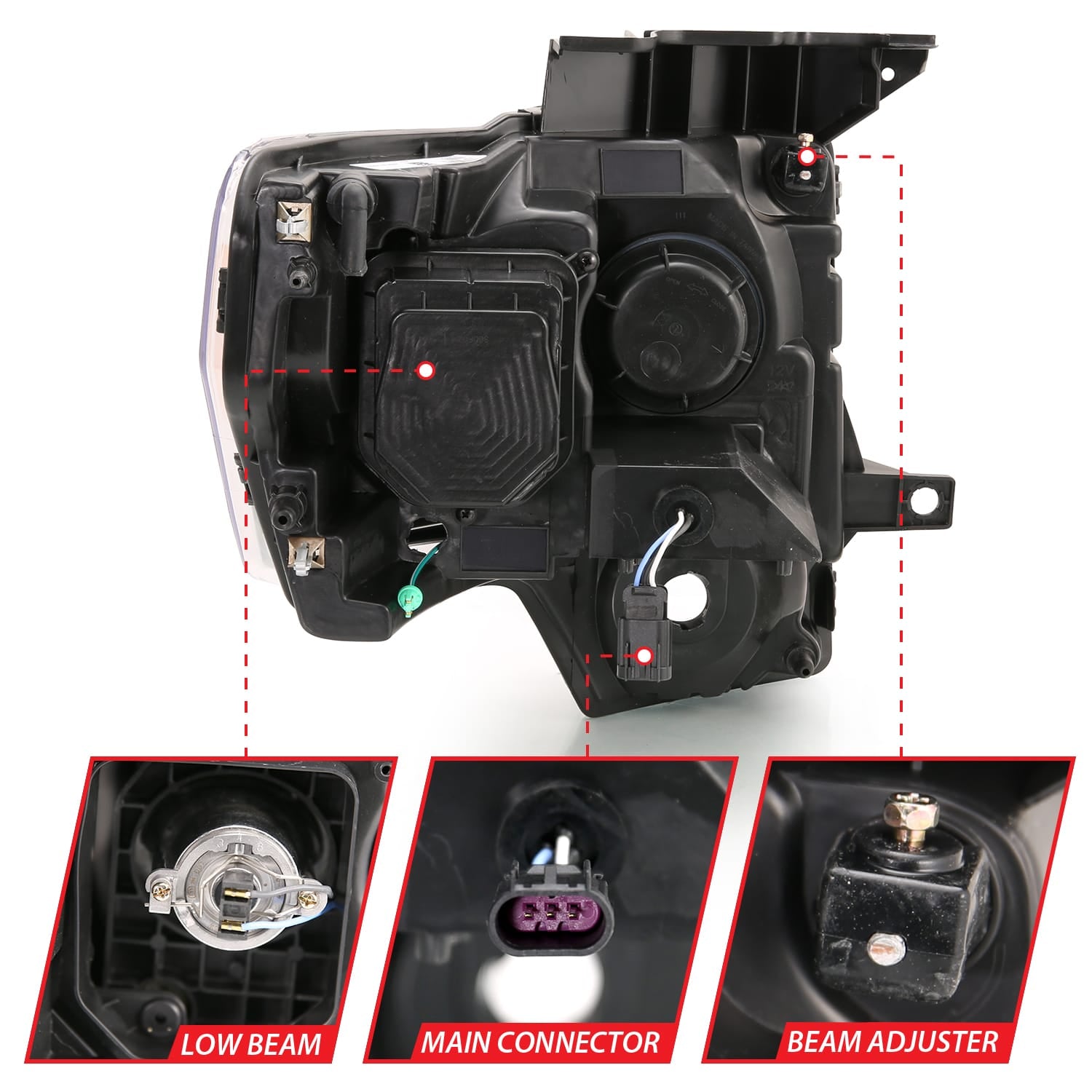 ANZO USA Electrical Lighting and Body ANZO USA 111444 Headlight Assembly