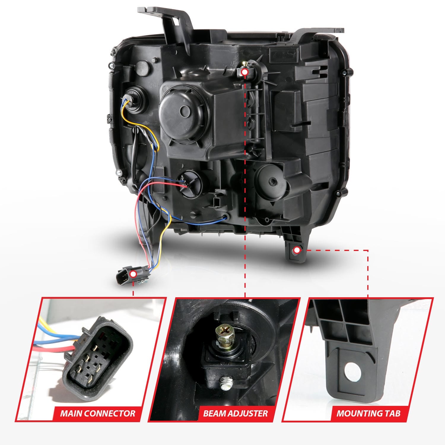 ANZO USA Electrical Lighting and Body ANZO USA 111450 Headlight Set