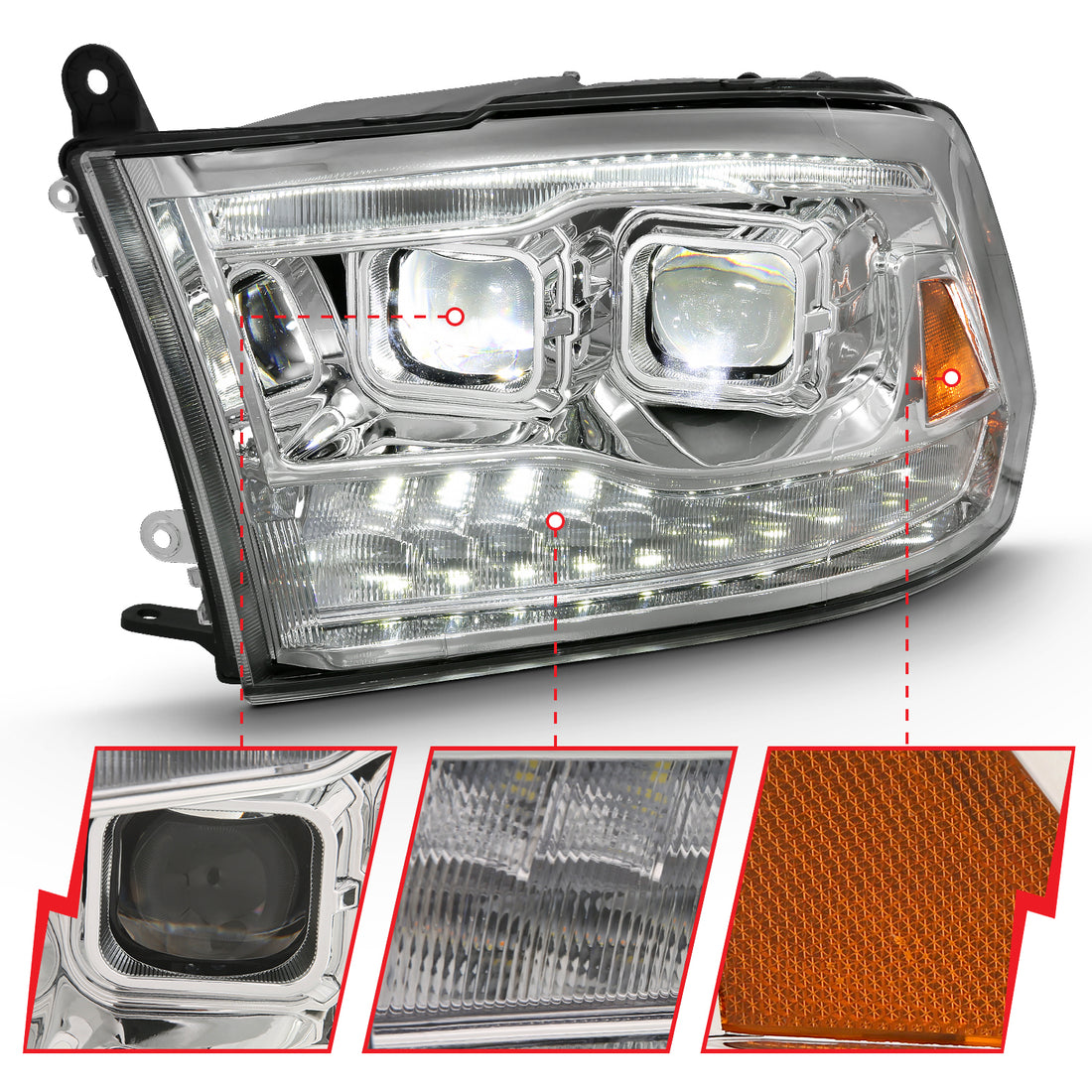 ANZO USA 111465 - LED Projector Headlights 5