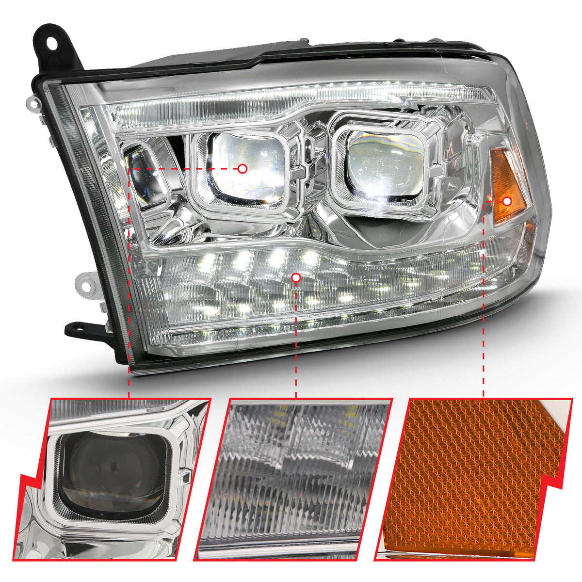 ANZO USA 111465 - LED Projector Headlights 5