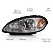 ANZO USA Electrical Lighting and Body ANZO USA 111472 Headlight Assembly