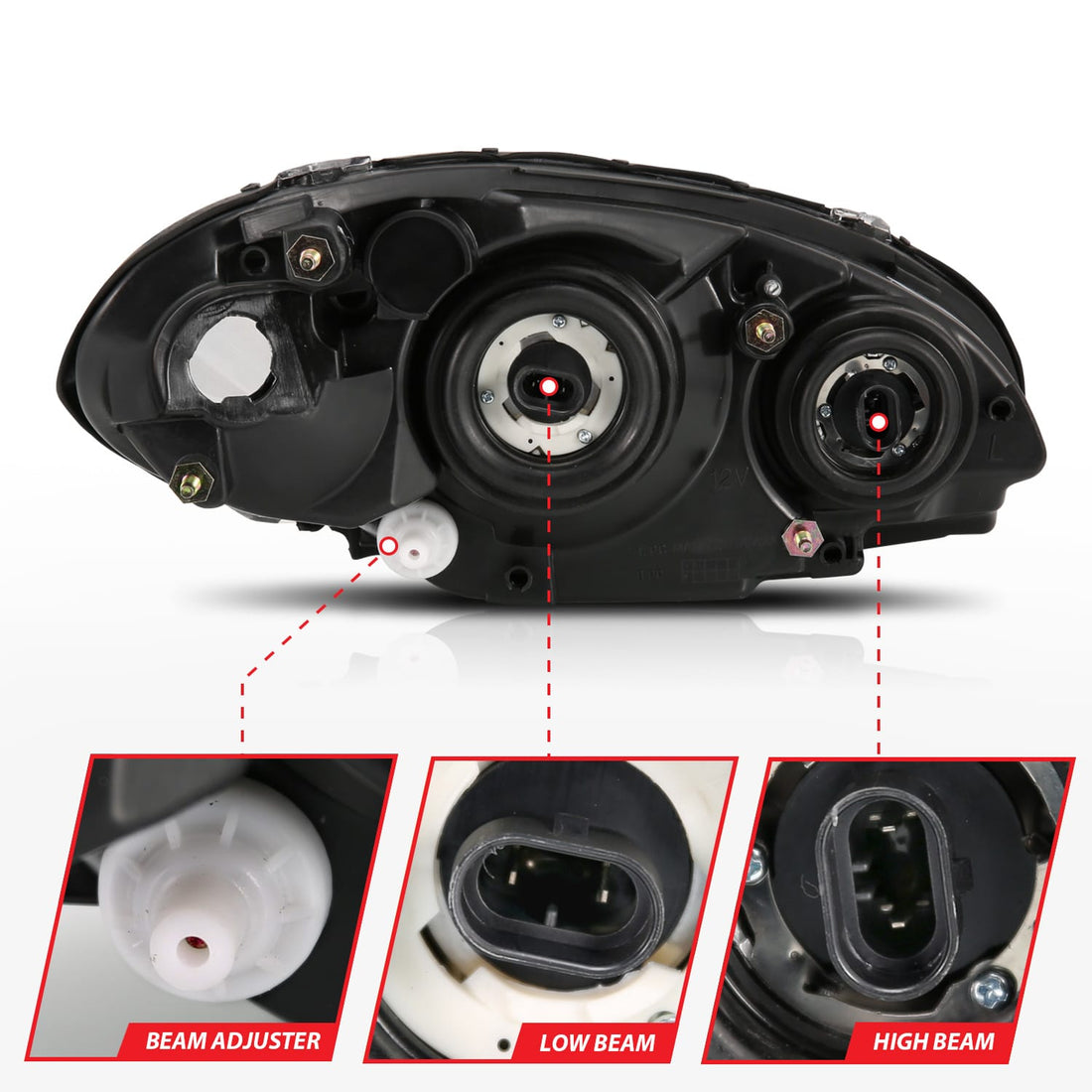 ANZO USA Electrical Lighting and Body ANZO USA 111472 Headlight Assembly