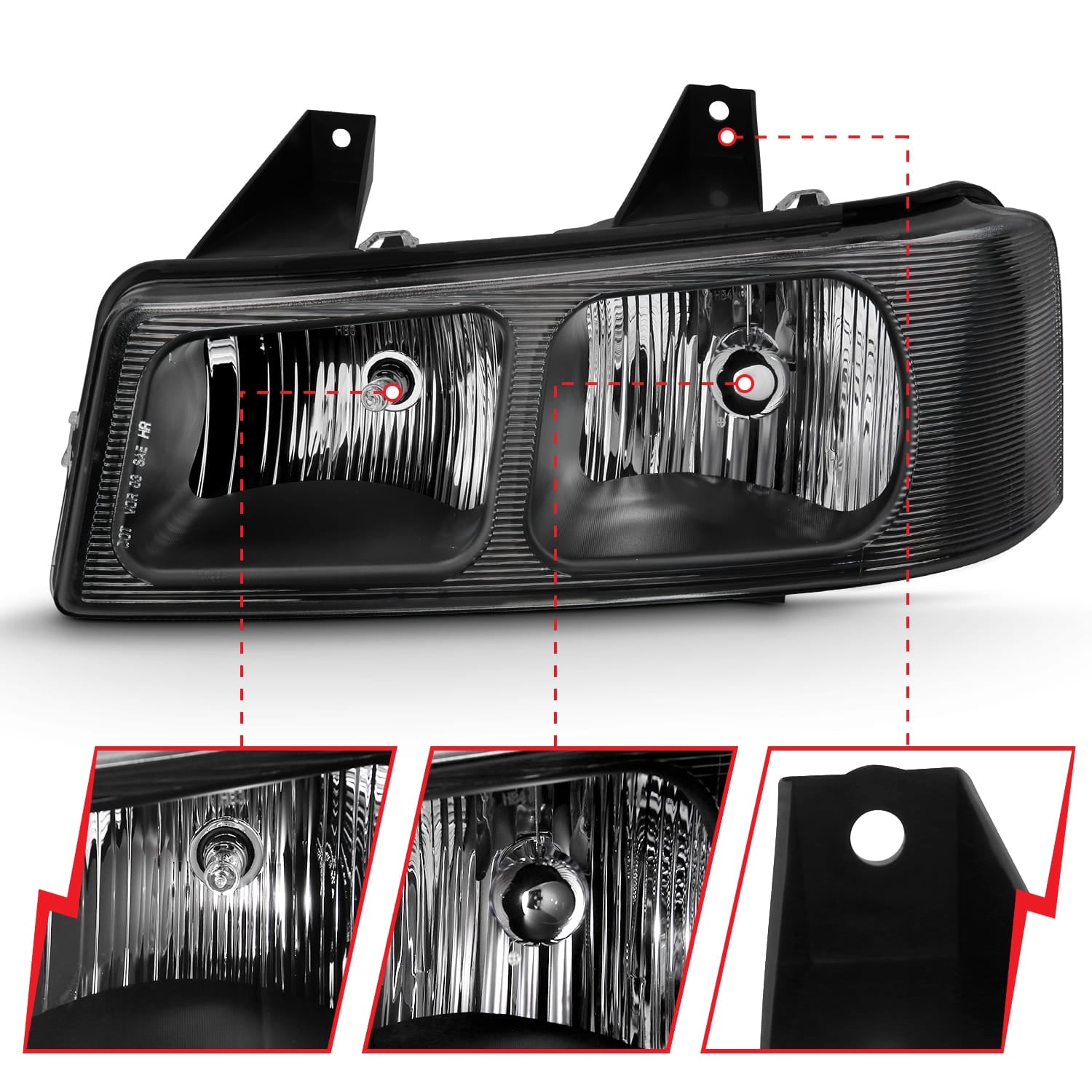 ANZO USA Electrical Lighting and Body ANZO USA 111474 Headlight Assembly