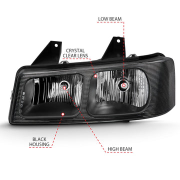 ANZO USA Electrical Lighting and Body ANZO USA 111474 Headlight Assembly