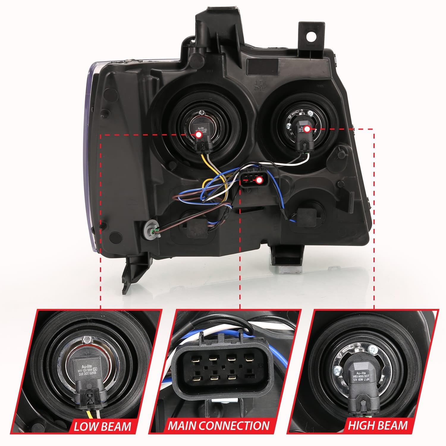 ANZO USA Electrical Lighting and Body ANZO USA 111475 Headlight Assembly