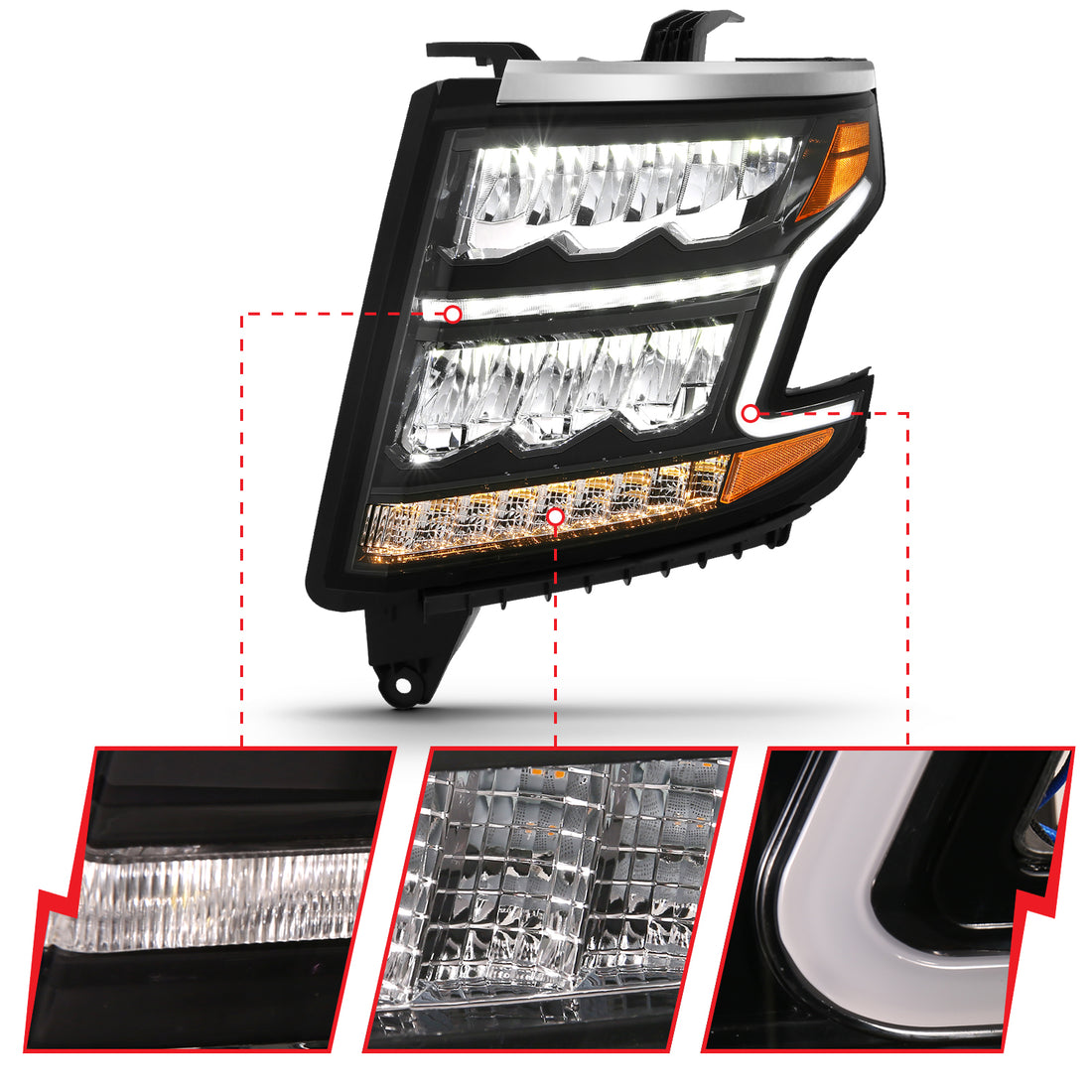 ANZO USA 111478 - LED Crystal Headlights 5