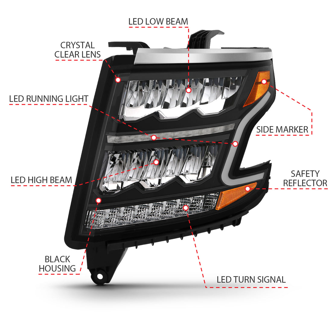 ANZO USA 111478 - LED Crystal Headlights 1