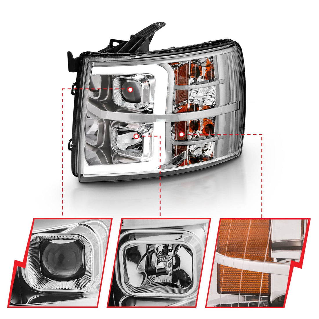 ANZO USA Electrical Lighting and Body ANZO USA 111481 Headlight Assembly