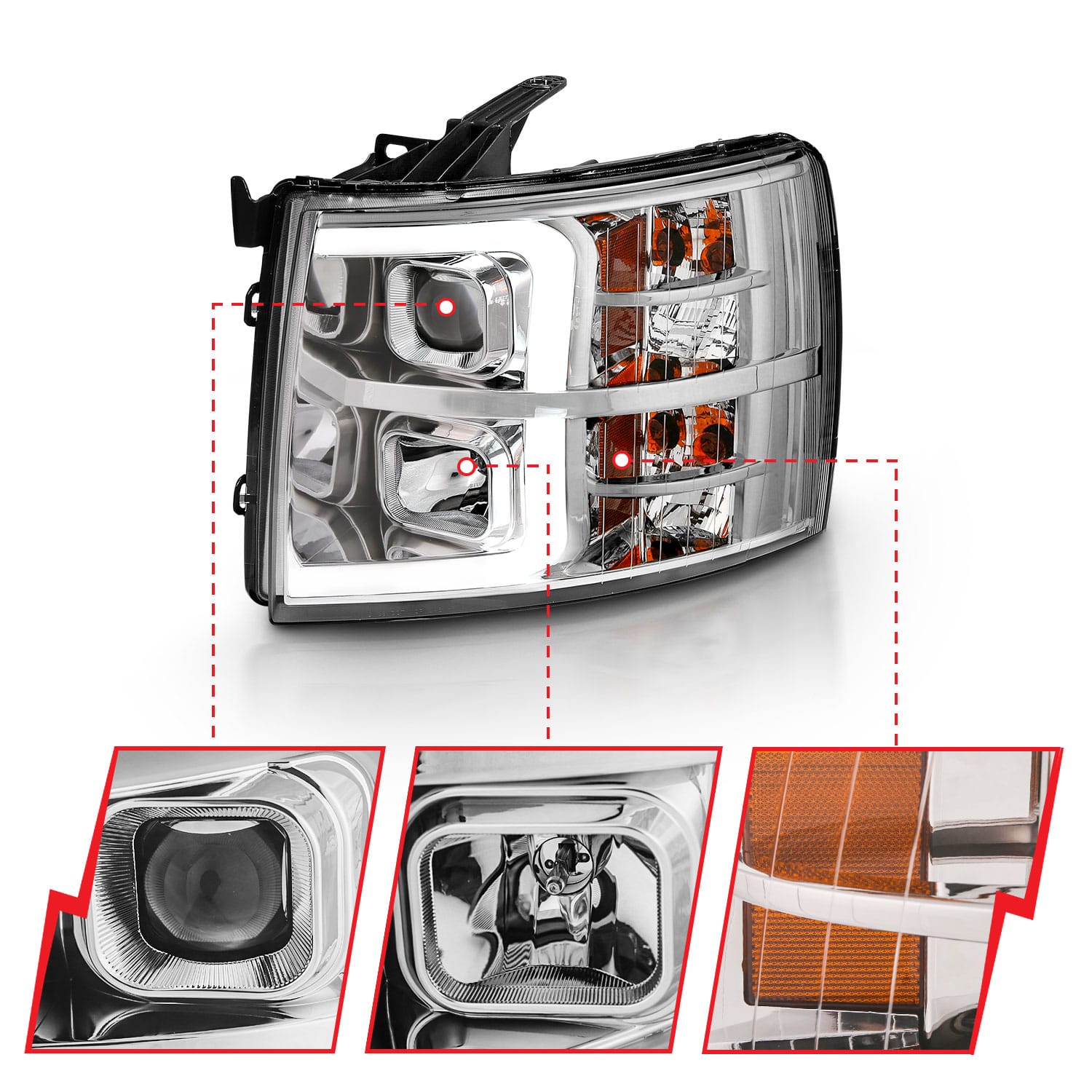 ANZO USA Electrical Lighting and Body ANZO USA 111481 Headlight Assembly