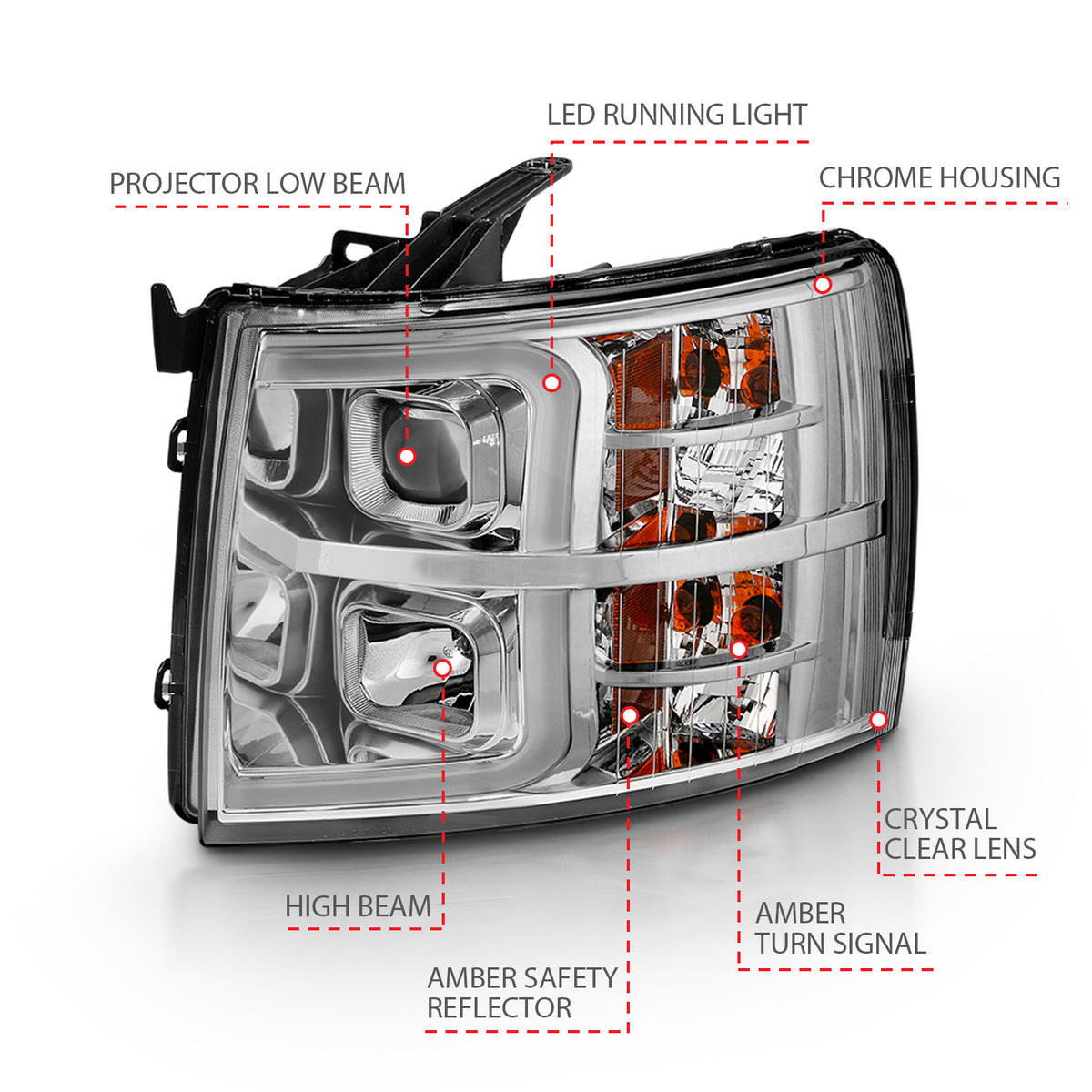 ANZO USA 111481 - Headlight Assembly