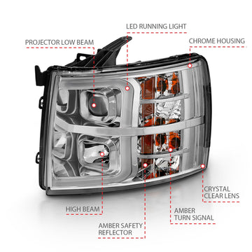 ANZO USA Electrical Lighting and Body ANZO USA 111481 Headlight Assembly
