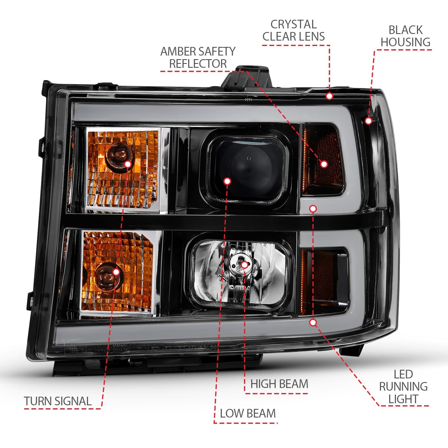 ANZO USA Electrical Lighting and Body ANZO USA 111482 Headlight Set
