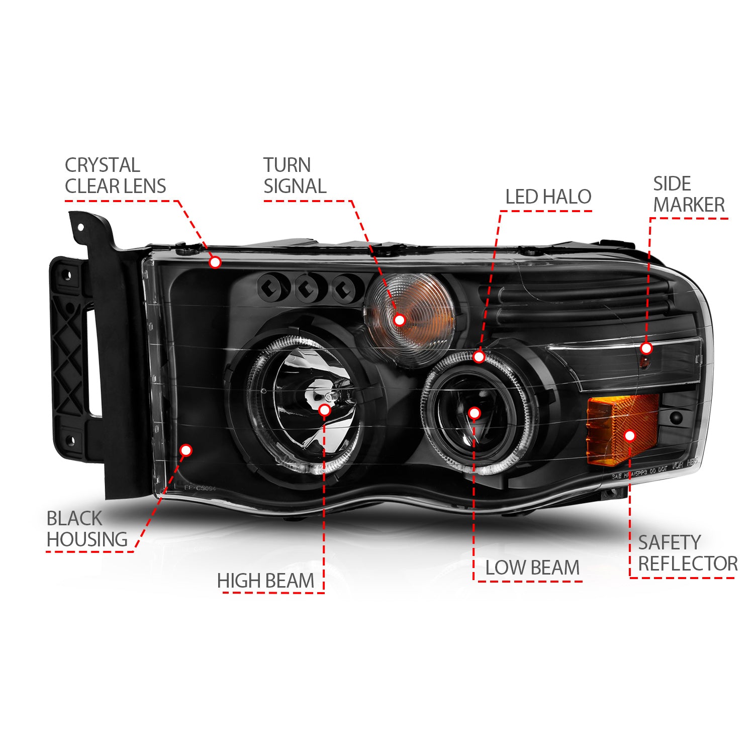 ANZO USA 111490 - Headlight Set