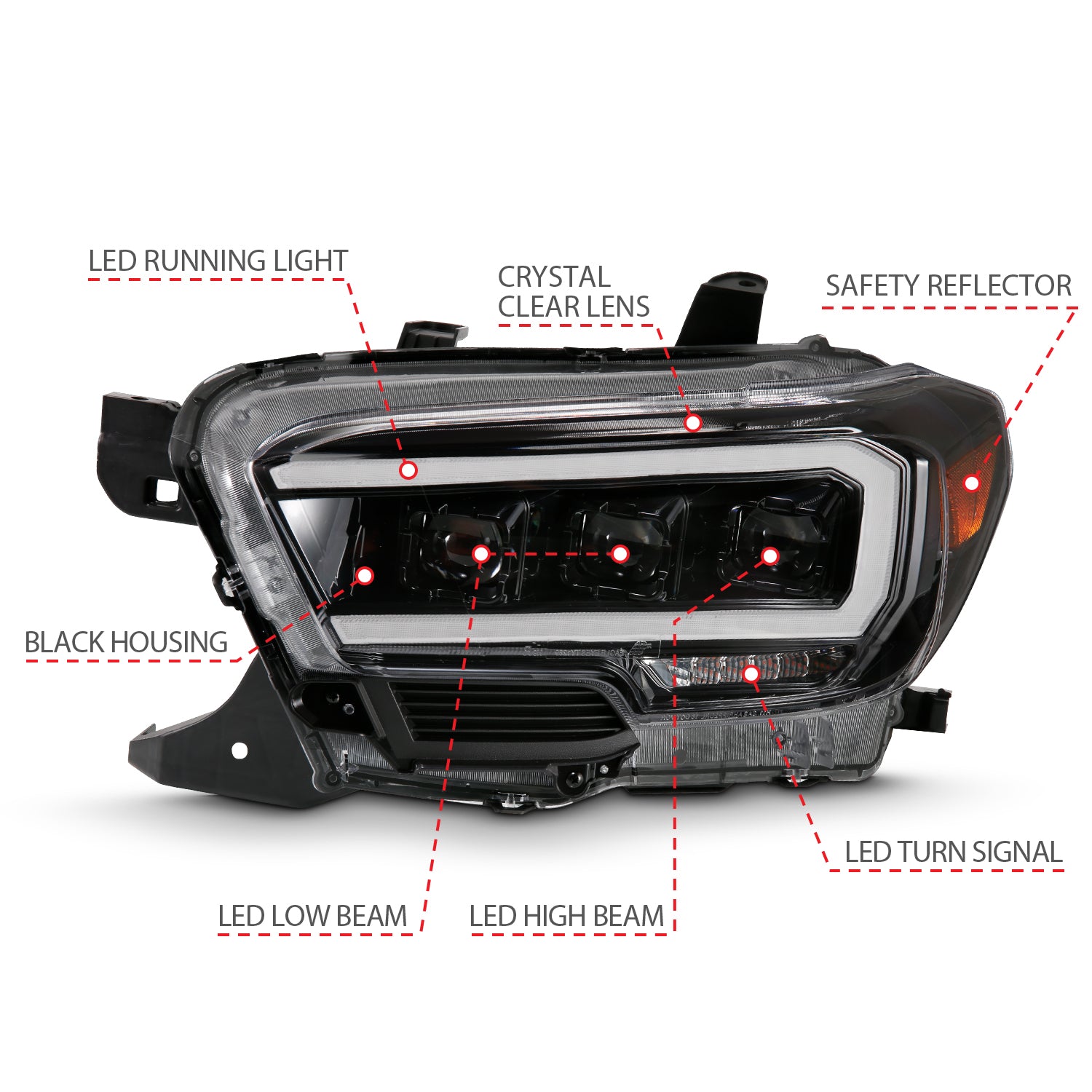 ANZO USA 111496 - LED Projector Headlight 5