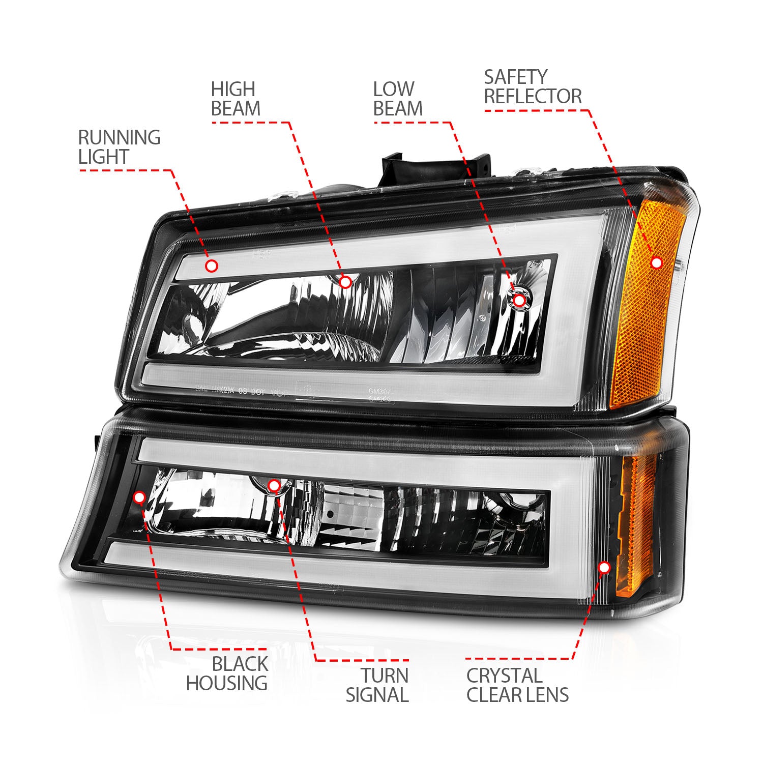 ANZO USA 111501 - Headlight Assembly