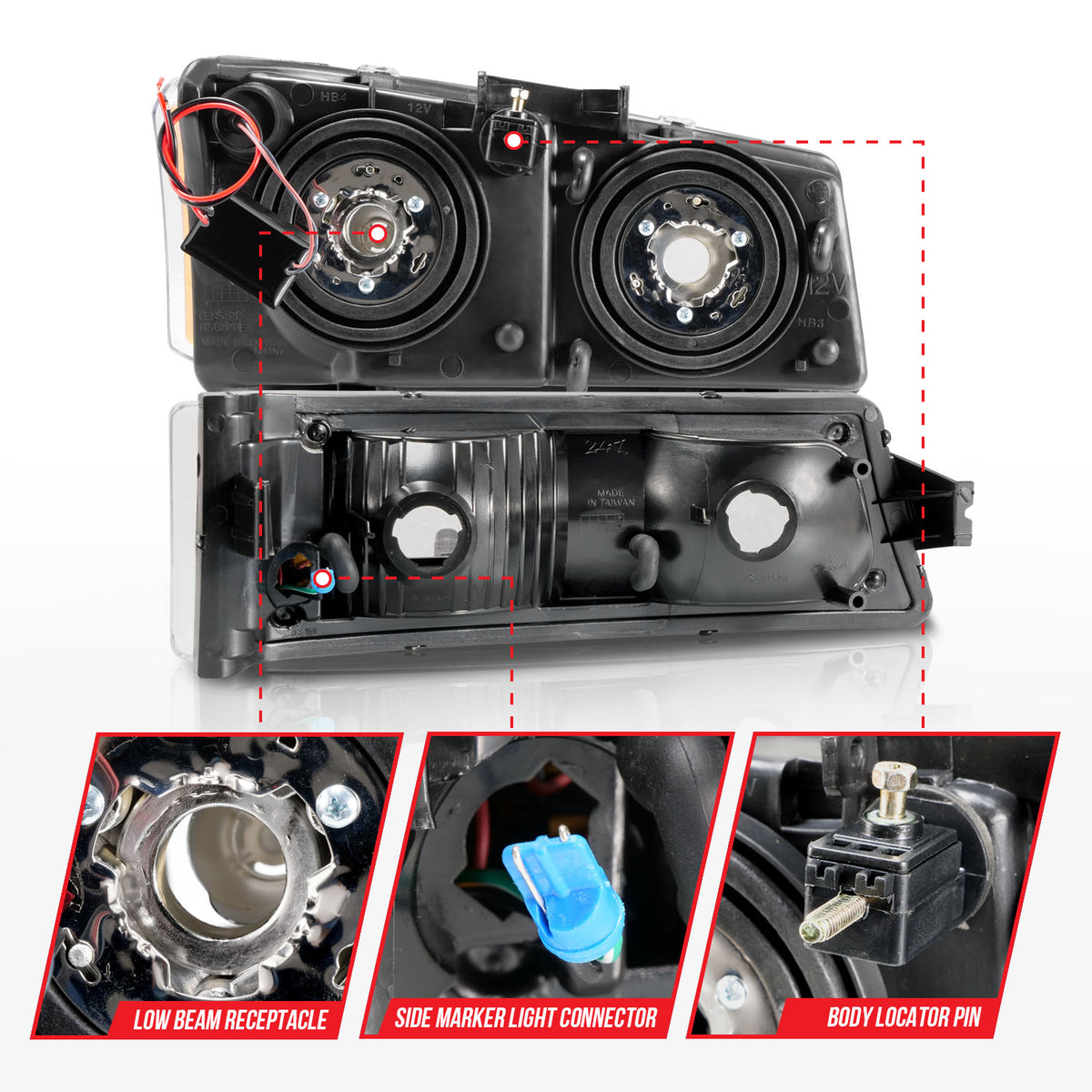 ANZO USA 111501 - Headlight Assembly