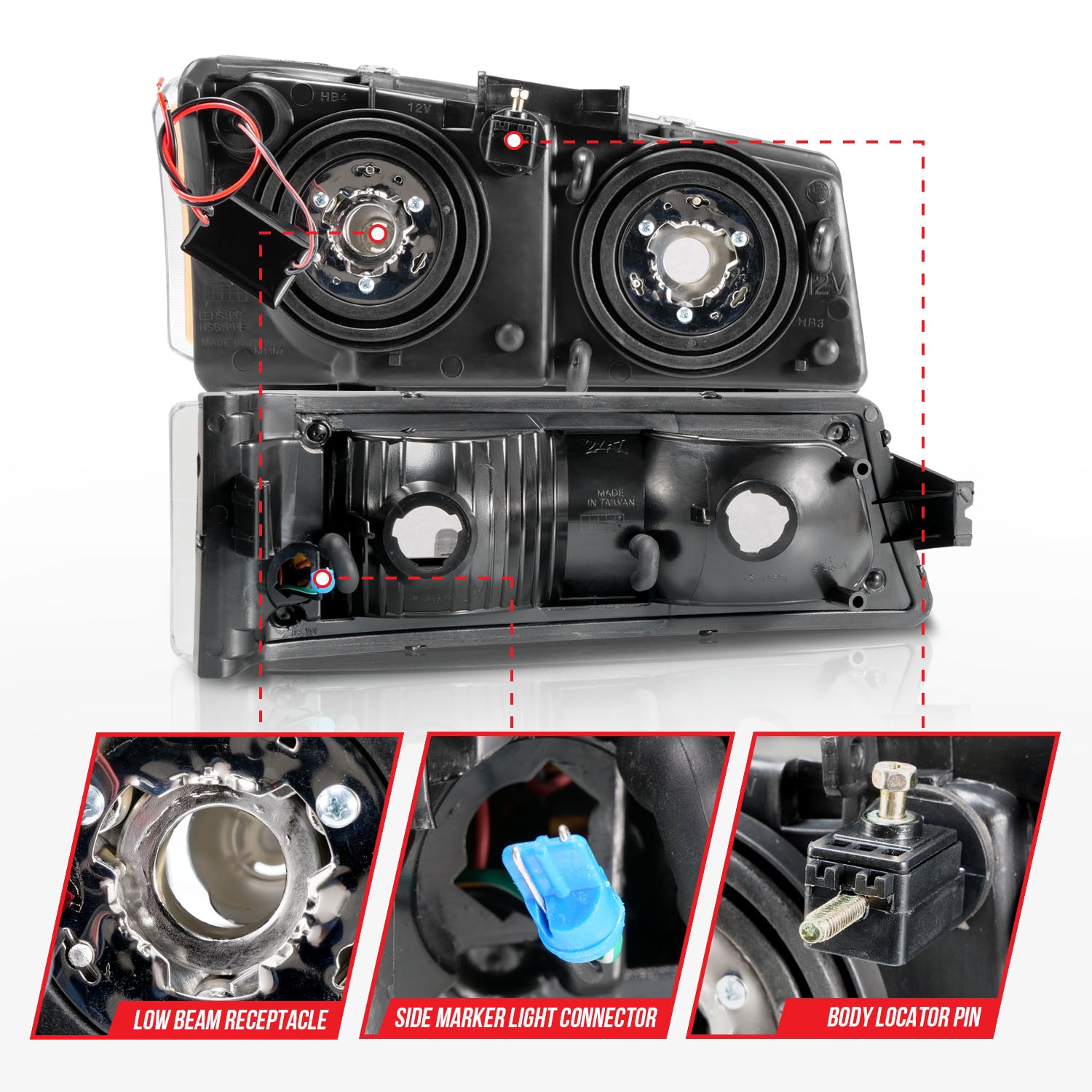 ANZO USA 111501 - Headlight Assembly