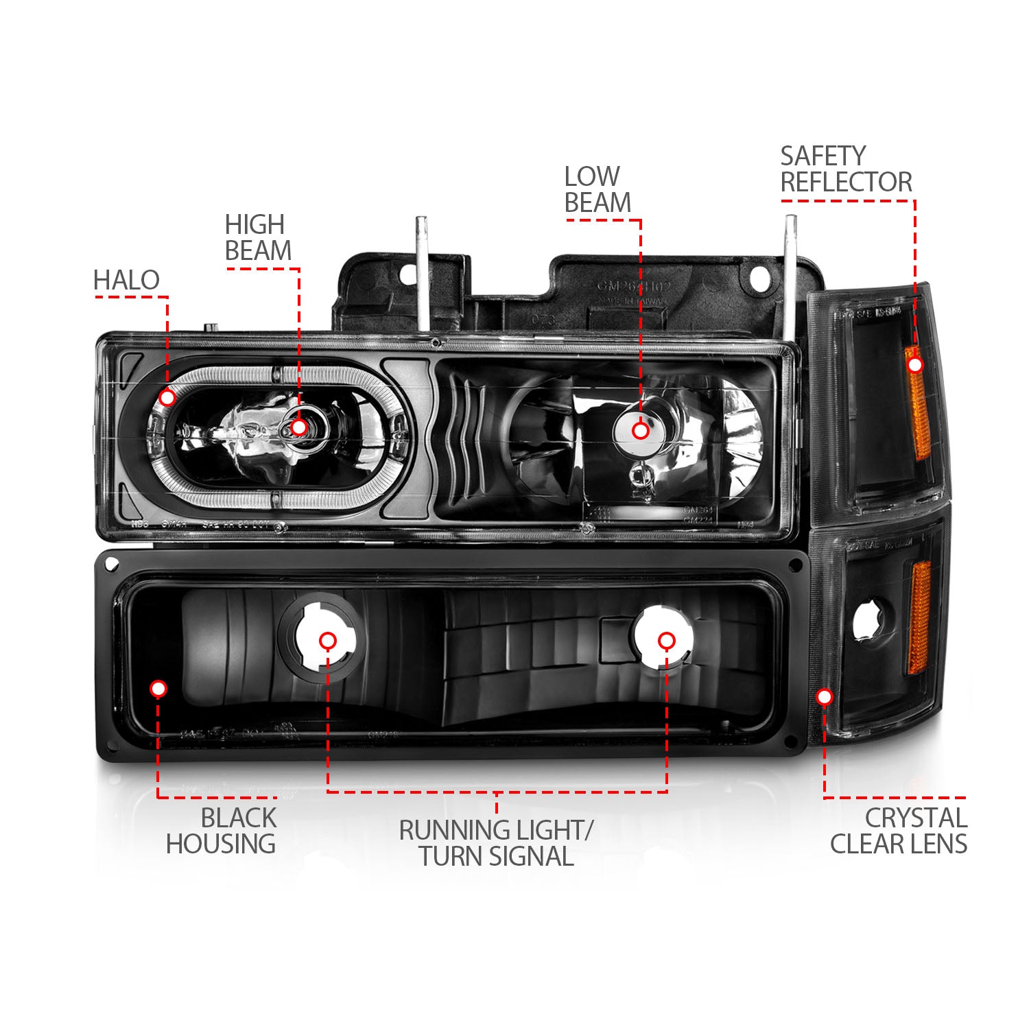 ANZO USA 111507 - Headlight Assembly