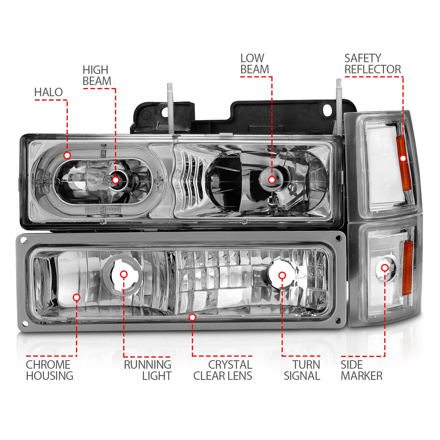ANZO USA 111508 - Headlight Assembly