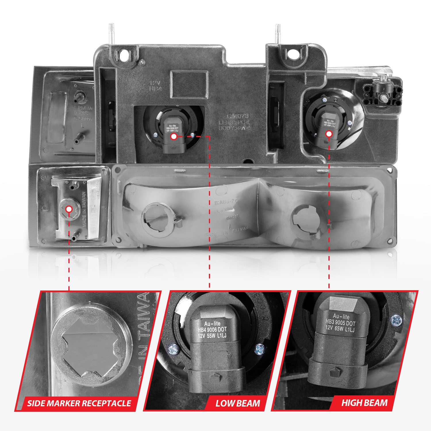 ANZO USA 111508 - Headlight Assembly