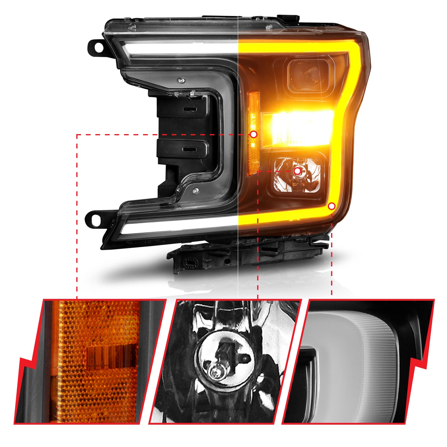 ANZO USA 111509 - Headlight Assembly