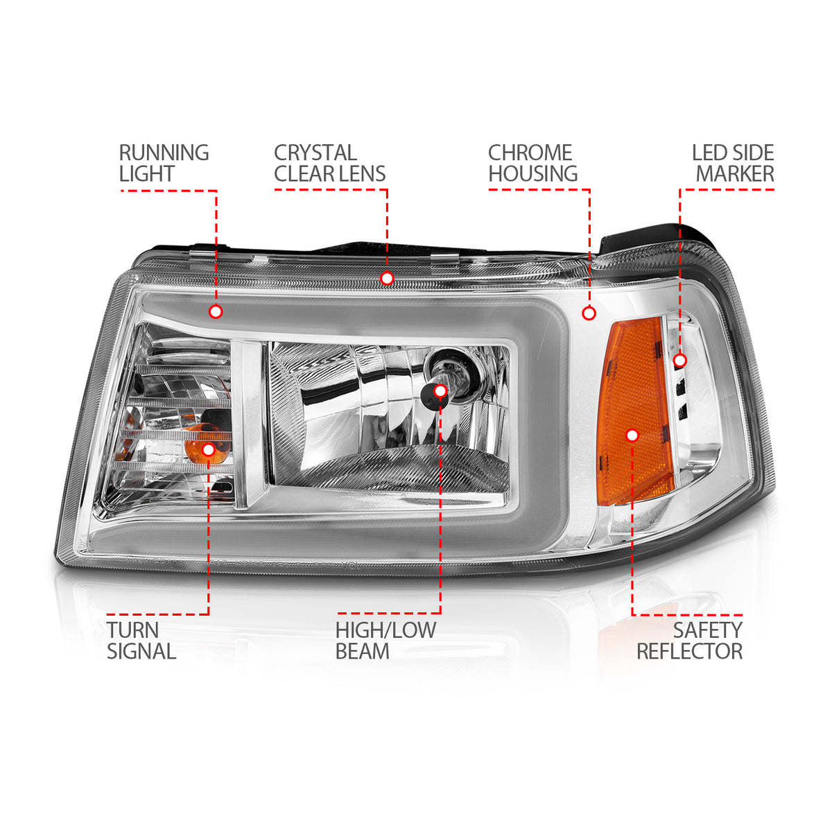 ANZO USA 111512 - Headlight Assembly