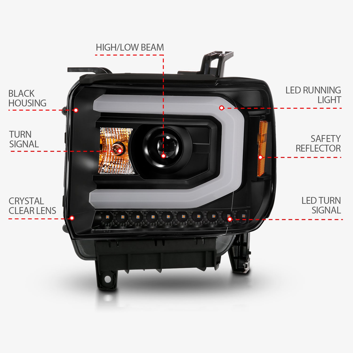 ANZO USA 111513 - Headlight Assembly