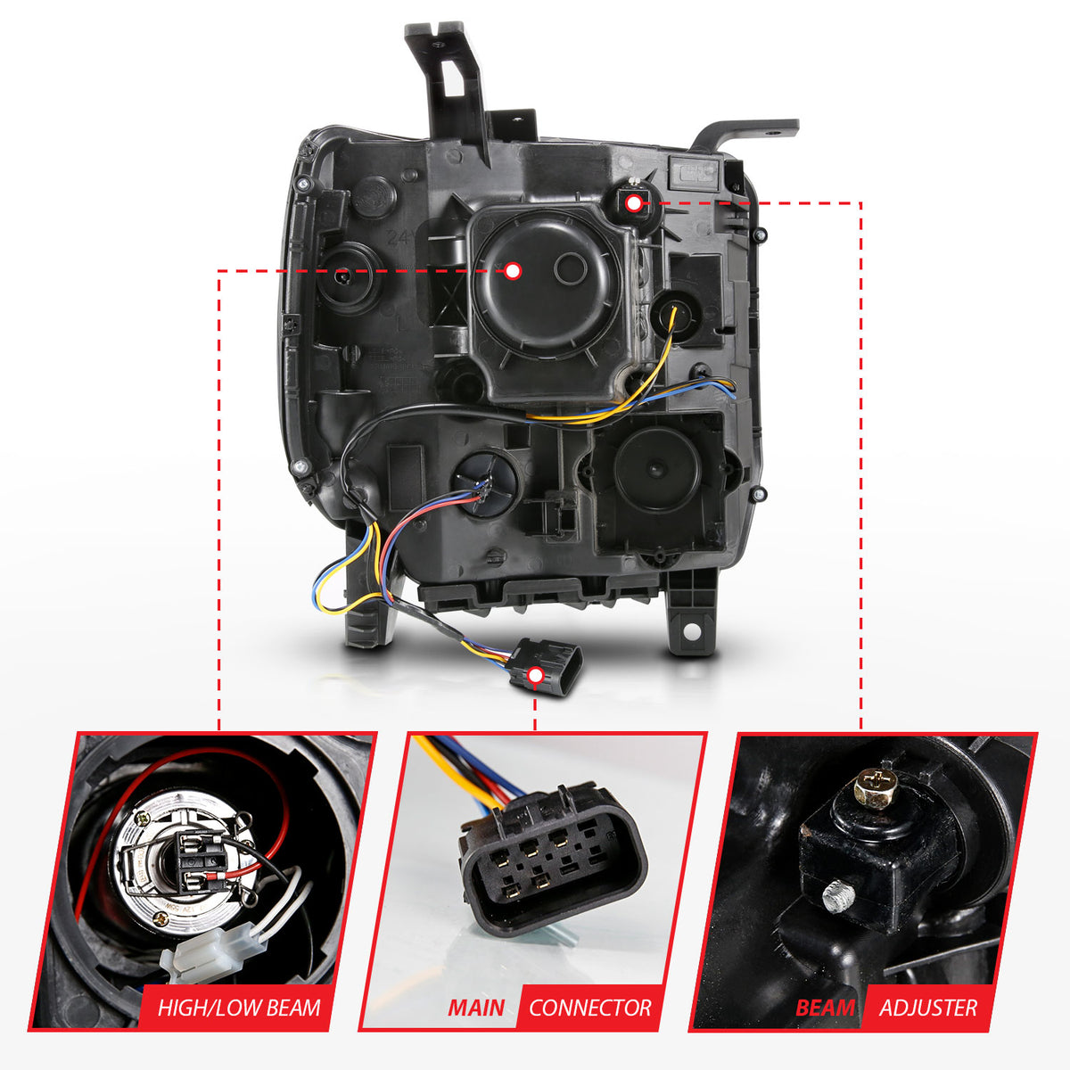 ANZO USA 111513 - Headlight Assembly