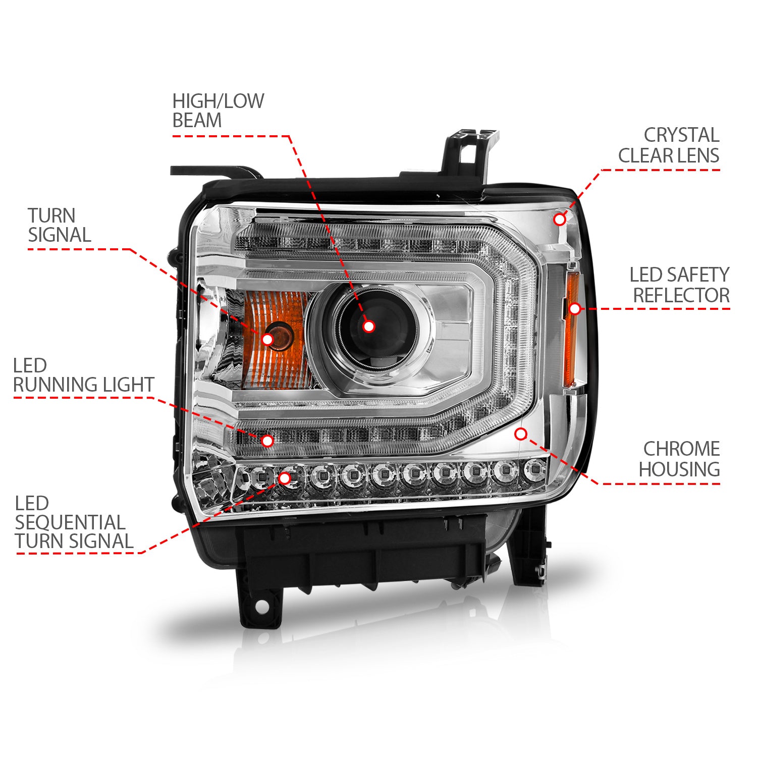 ANZO USA 111514 - Headlight Assembly
