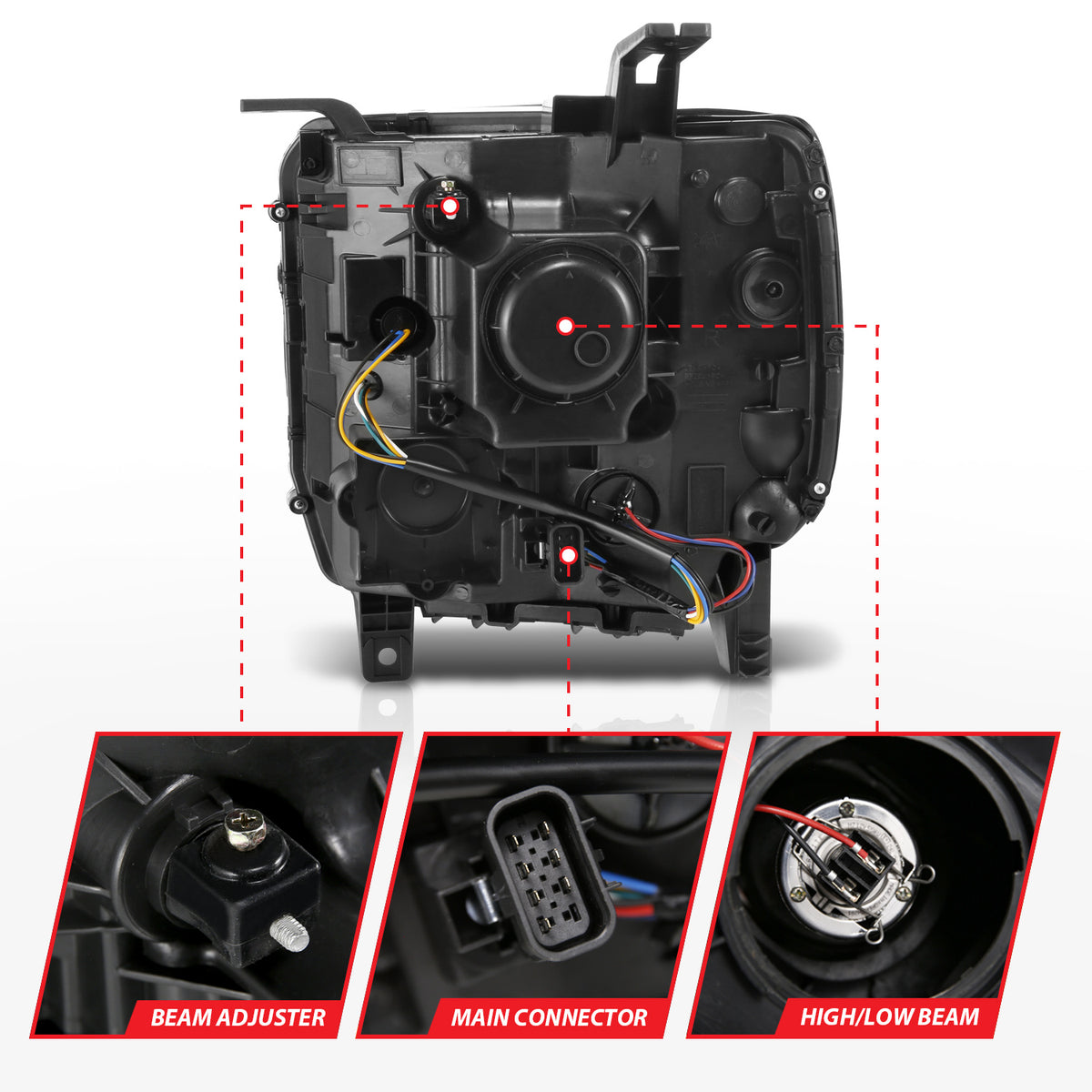 ANZO USA 111514 - Headlight Assembly
