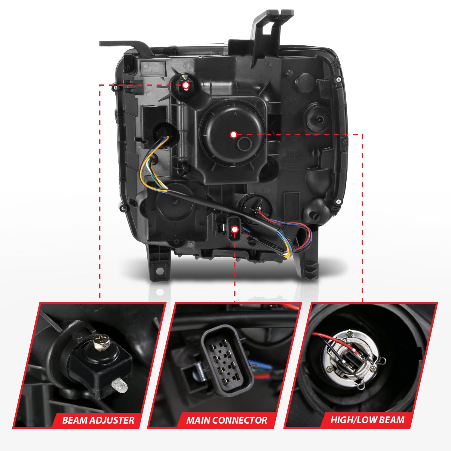 ANZO USA 111514 - Headlight Assembly