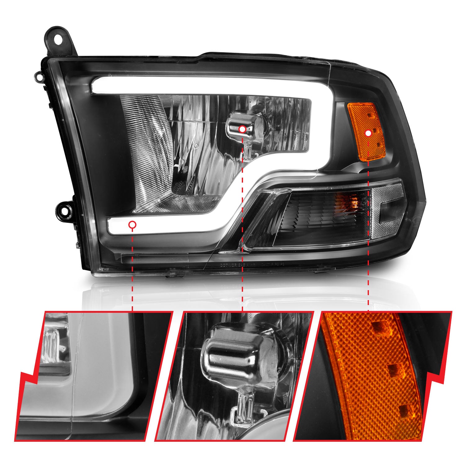 ANZO USA 111515 - Headlight Assembly