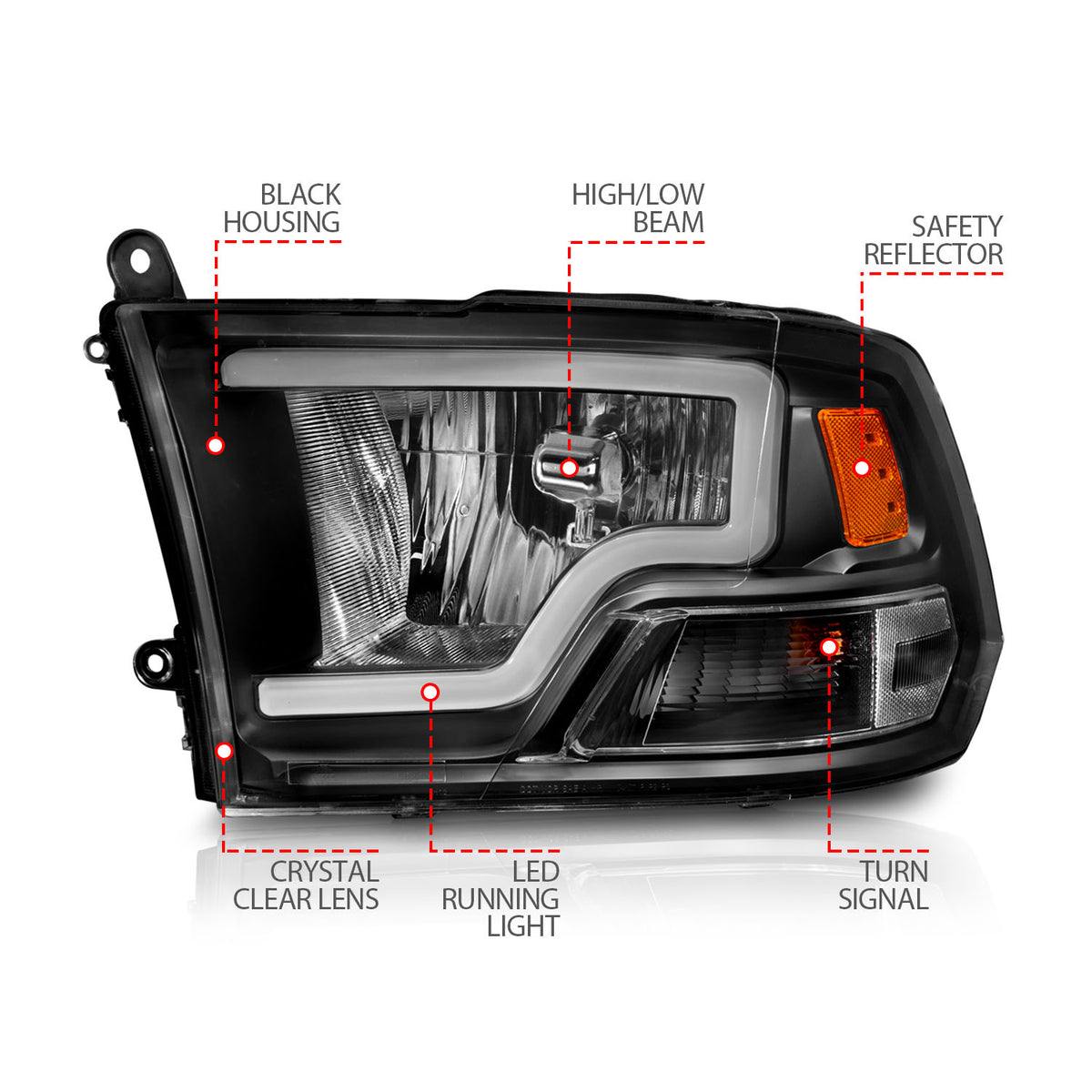 ANZO USA 111515 - Headlight Assembly