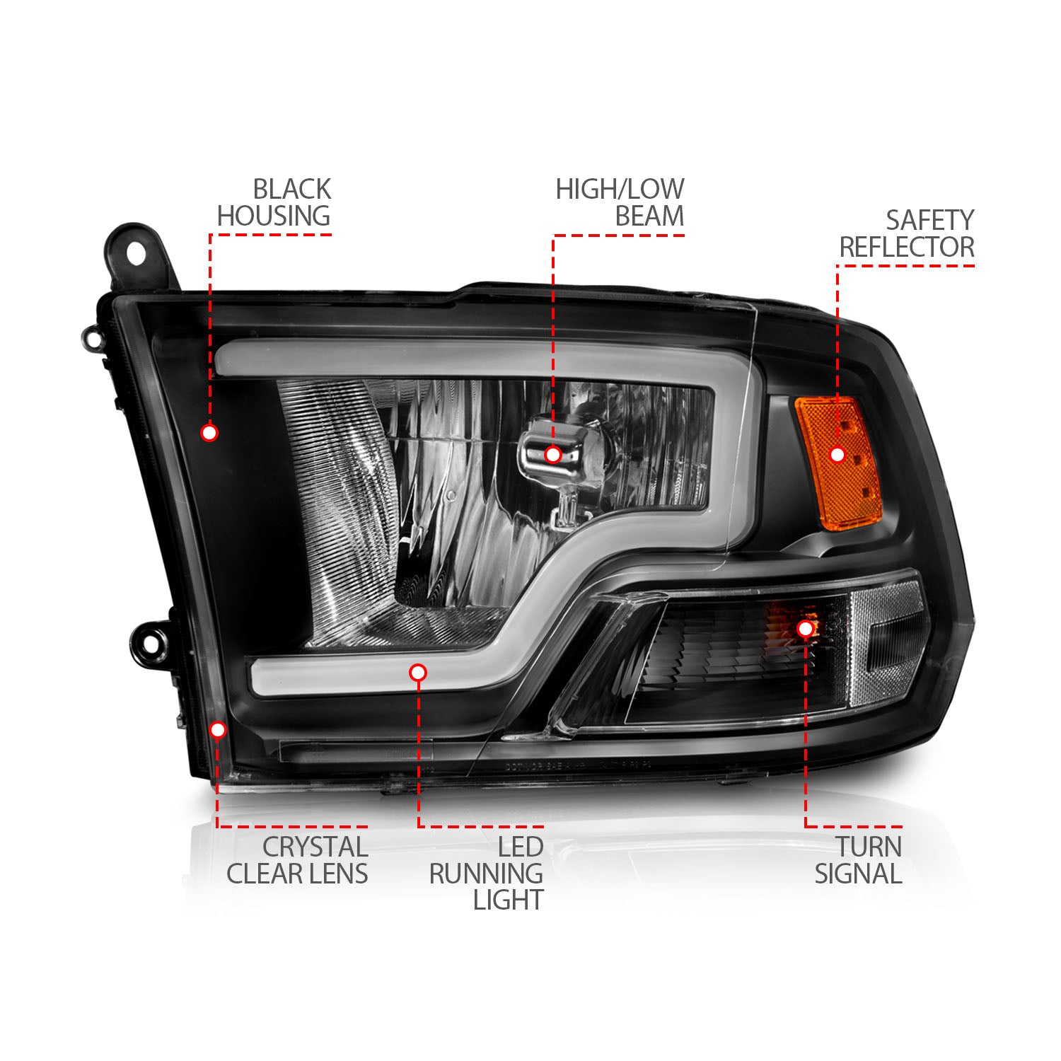 ANZO USA 111515 - Headlight Assembly